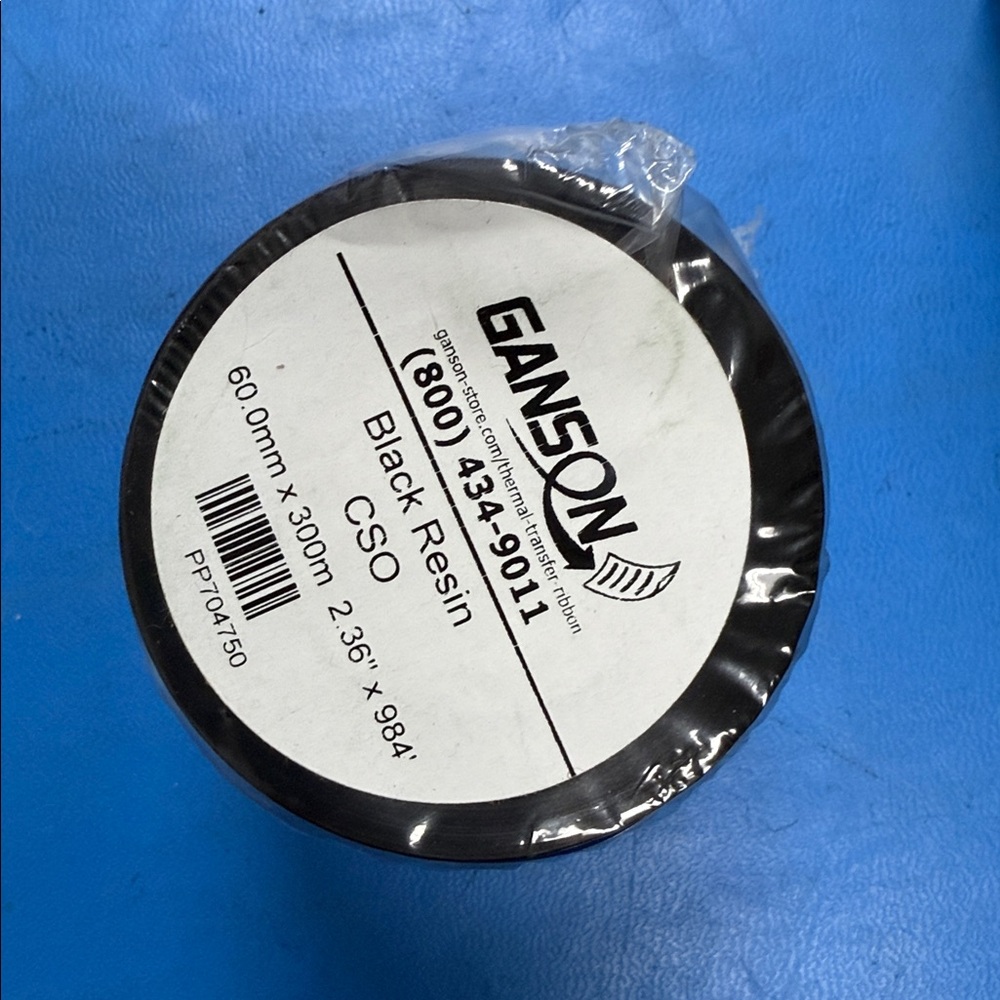 New 1- Roll GANSON 2.36" x 984' Genuine Thermal Transfer Resin Ribbon PP704750